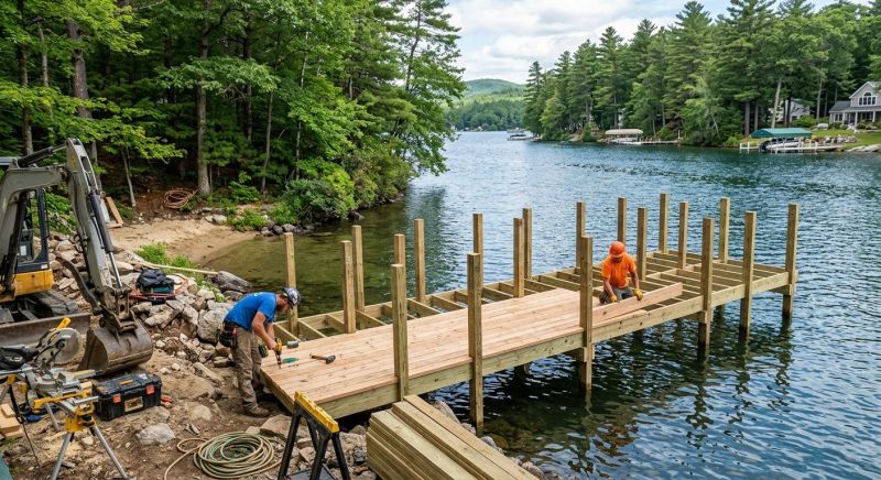 Wood Dock Installation in Olathe, KS